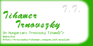 tihamer trnovszky business card
